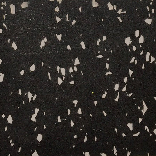 Gray Speckle Rubber Flooring - Black background with Gray Speckle - Gym Flooring