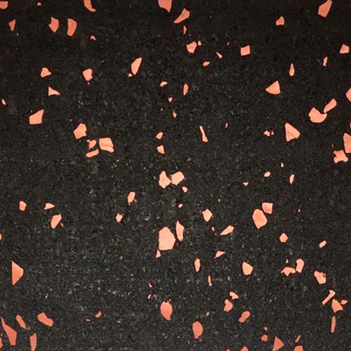 Red Speckle Rubber Flooring - Black background with Red Speckle - Gym Flooring