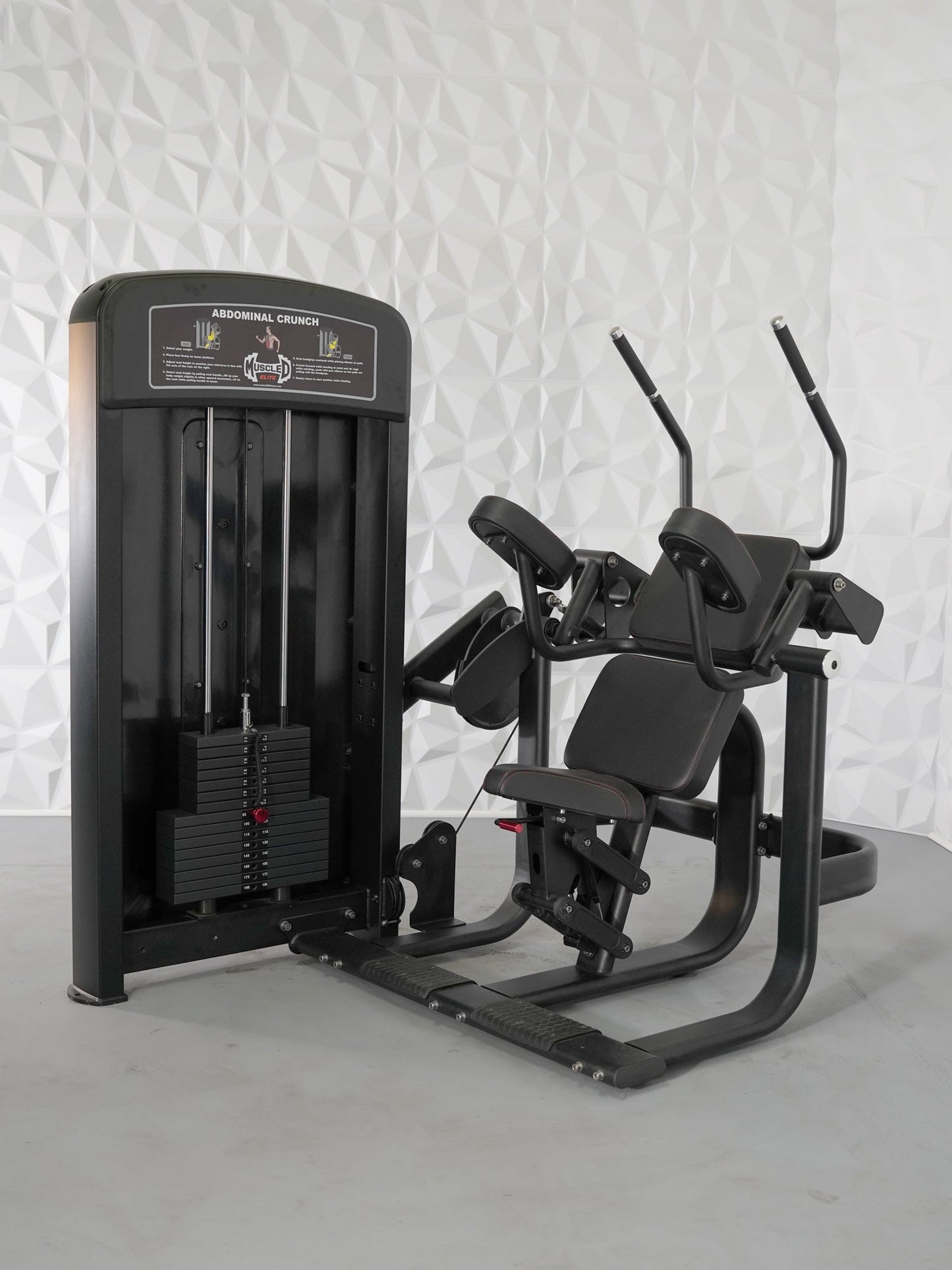Elite Selectorized AB Crunch Machine - Commercial Adjustable Seated Pin Selectorized Abdominal Crunch