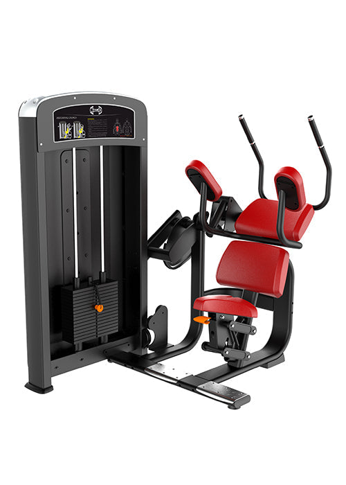 Elite Selectorized AB Crunch Machine - Commercial Adjustable Seated Pin Selectorized Abdominal Crunch