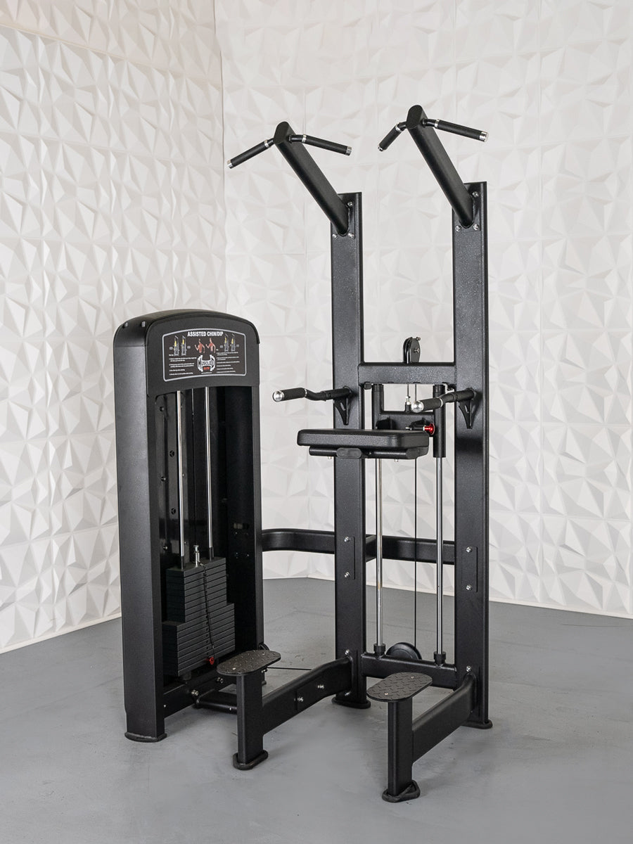 Elite Selectorized Assisted Chin/Dip - Commercial Adjustable Pin Selectorized Chin-up Dip Combo Machine