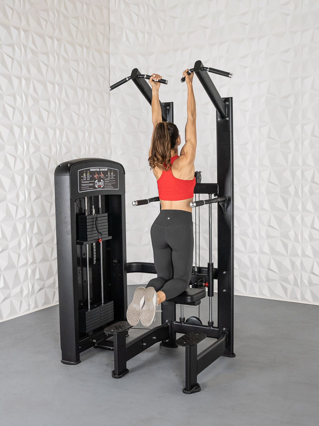 Elite Selectorized Assisted Chin/Dip - Commercial Adjustable Pin Selectorized Chin-up Dip Combo Machine