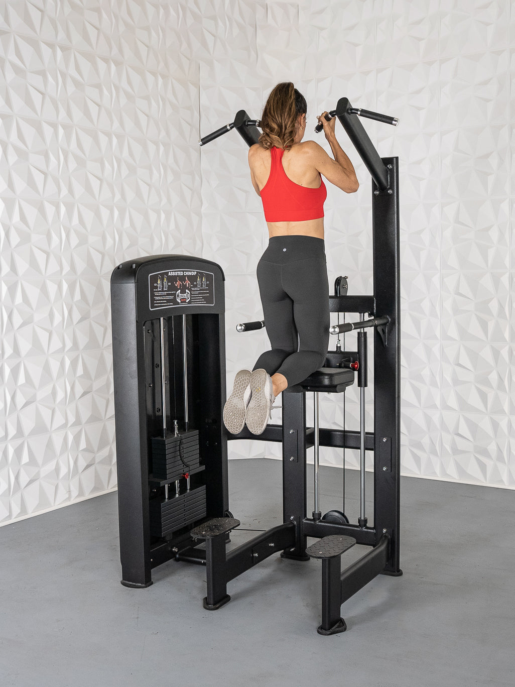 Elite Selectorized Assisted Chin/Dip - Commercial Adjustable Pin Selectorized Chin-up Dip Combo Machine