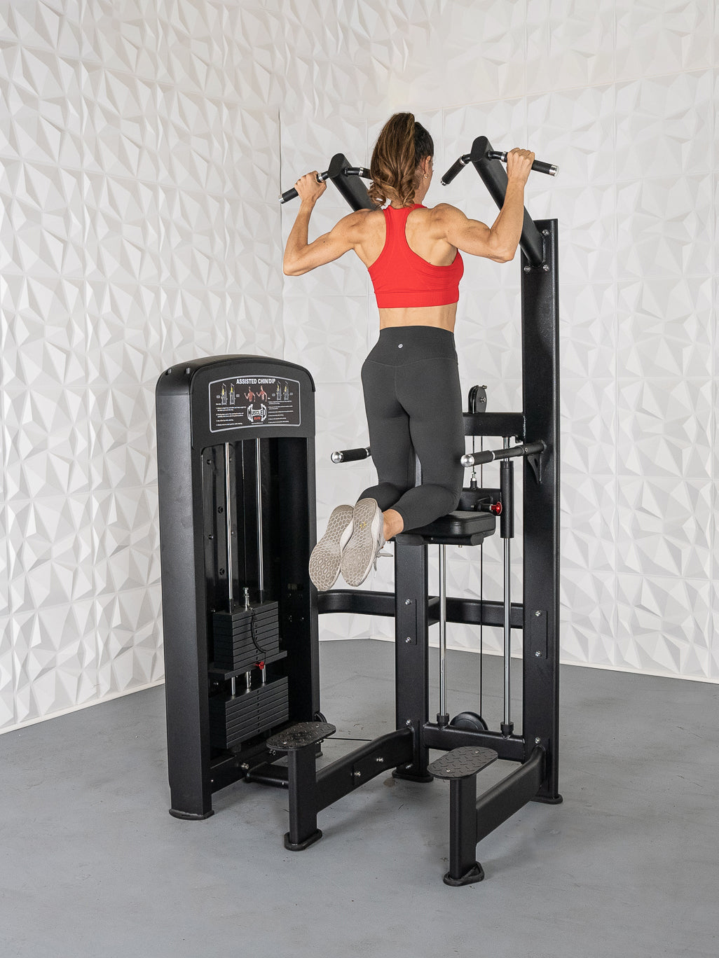 Elite Selectorized Assisted Chin/Dip - Commercial Adjustable Pin Selectorized Chin-up Dip Combo Machine