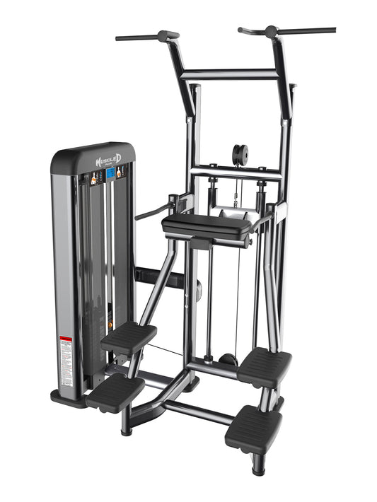 Elite Plus Assisted Chin / Dip - Commercial Adjustable Seated Pin Selectorized Assisted Chin/Dip Triceps Back Workout