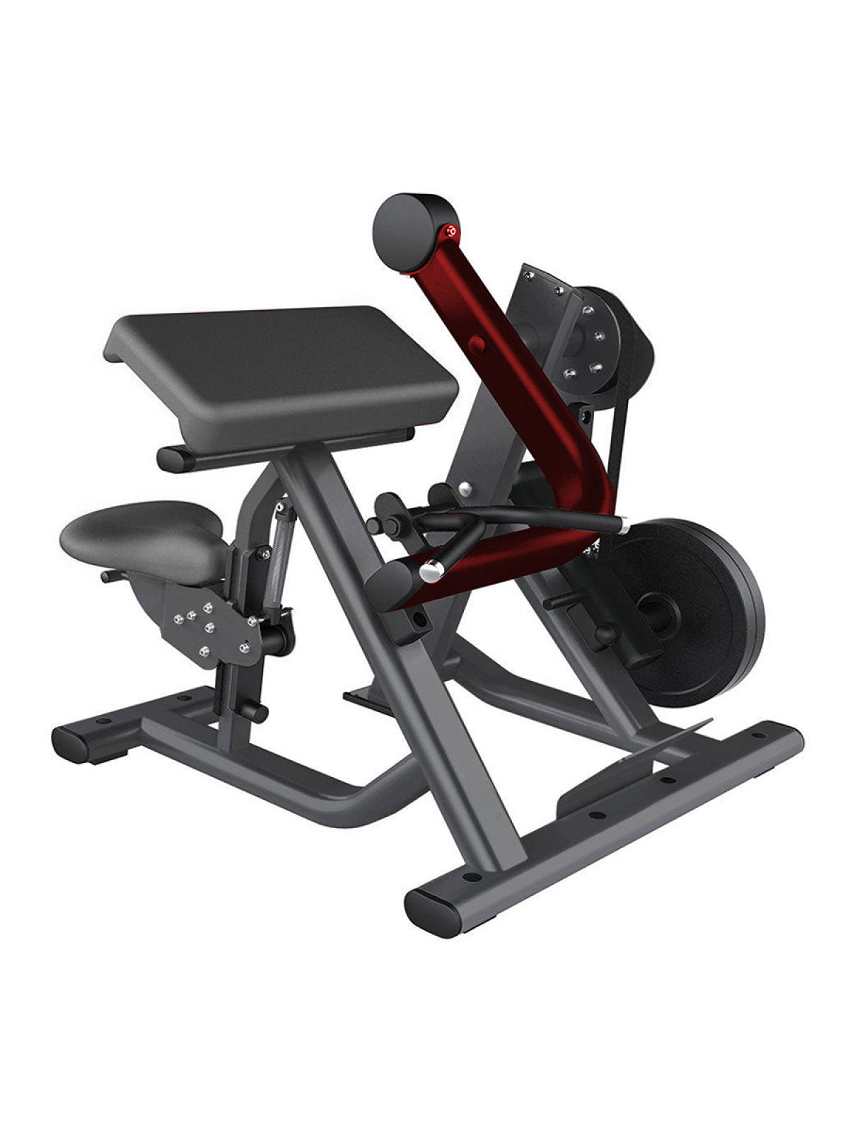 Elite Leverage Bicep Curl - Commercial Adjustable Seated Plate Loaded Arm Workout