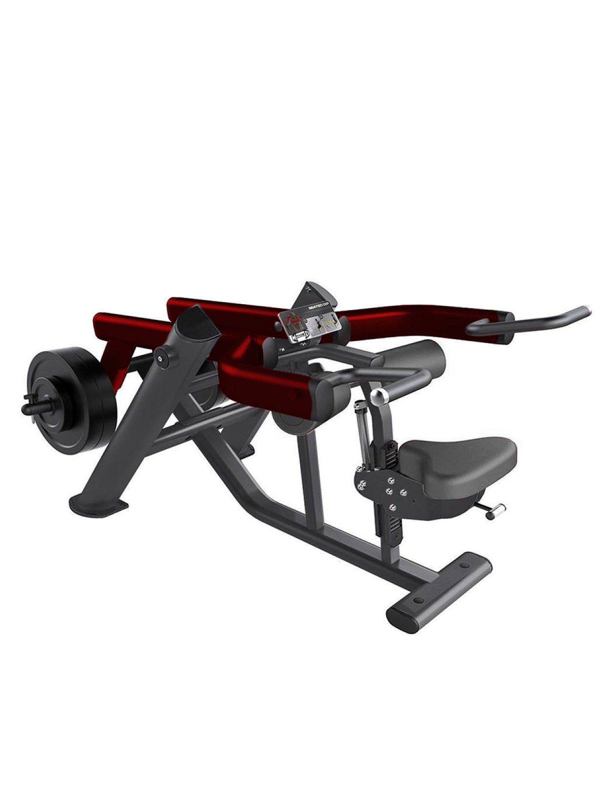 Elite Leverage Dip/Tricep - Commercial Adjustable Seated Plate Loaded Dip/Tricep Workout