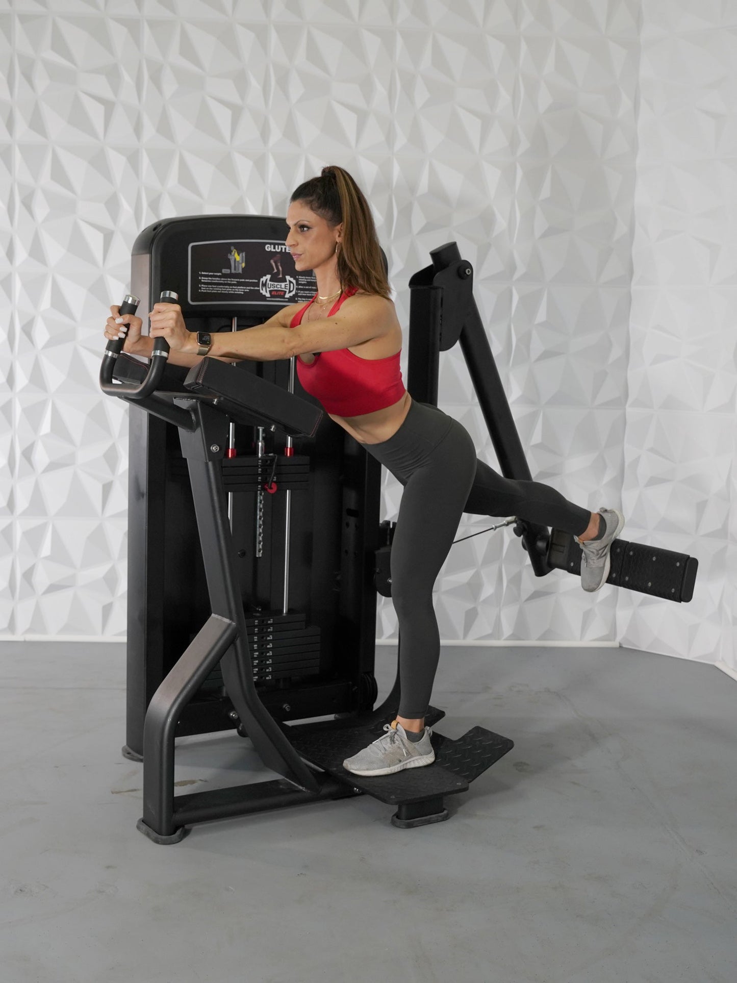Elite Selectorized Glute - Commercial Adjustable Pin Selectorized Glute Kick