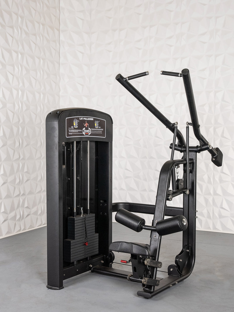 Elite Selectorized Lat Pulldown - Commercial Adjustable Seated Pin Selectorized Lat Pull-Down