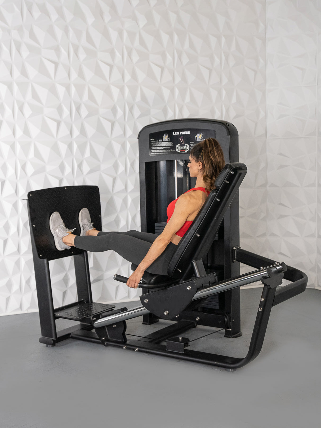 Elite Selectorized Leg Press - Commercial Adjustable Seated Pin Selectorized Quads Glutes Workout Leg Press