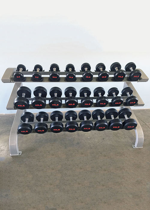 3-Tier Dumbbell Rack - 12 Pairs - Storage - Commercial Grade