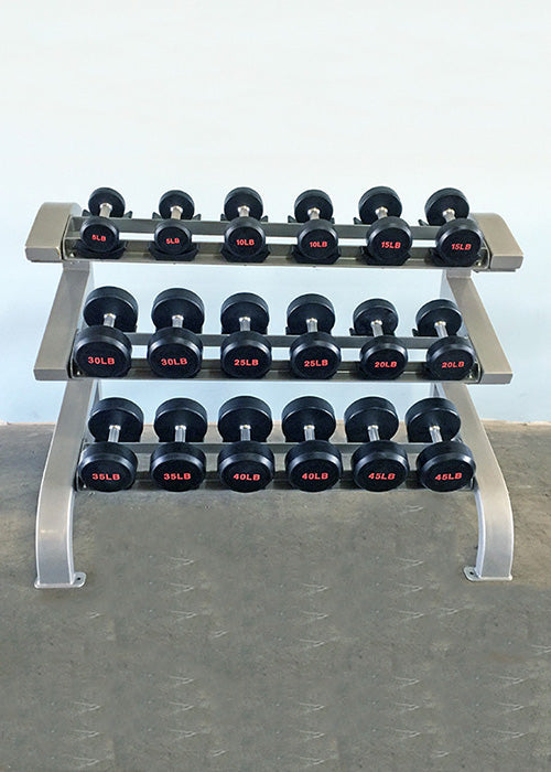 3-Tier Dumbbell Rack - 9 Pairs - Storage - Commercial Grade