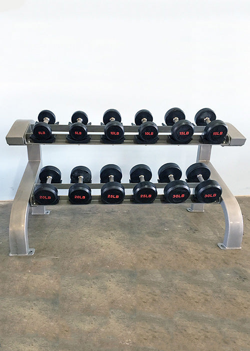 2-Tier Dumbbell Rack - 6 Pairs - Storage - Commercial Grade