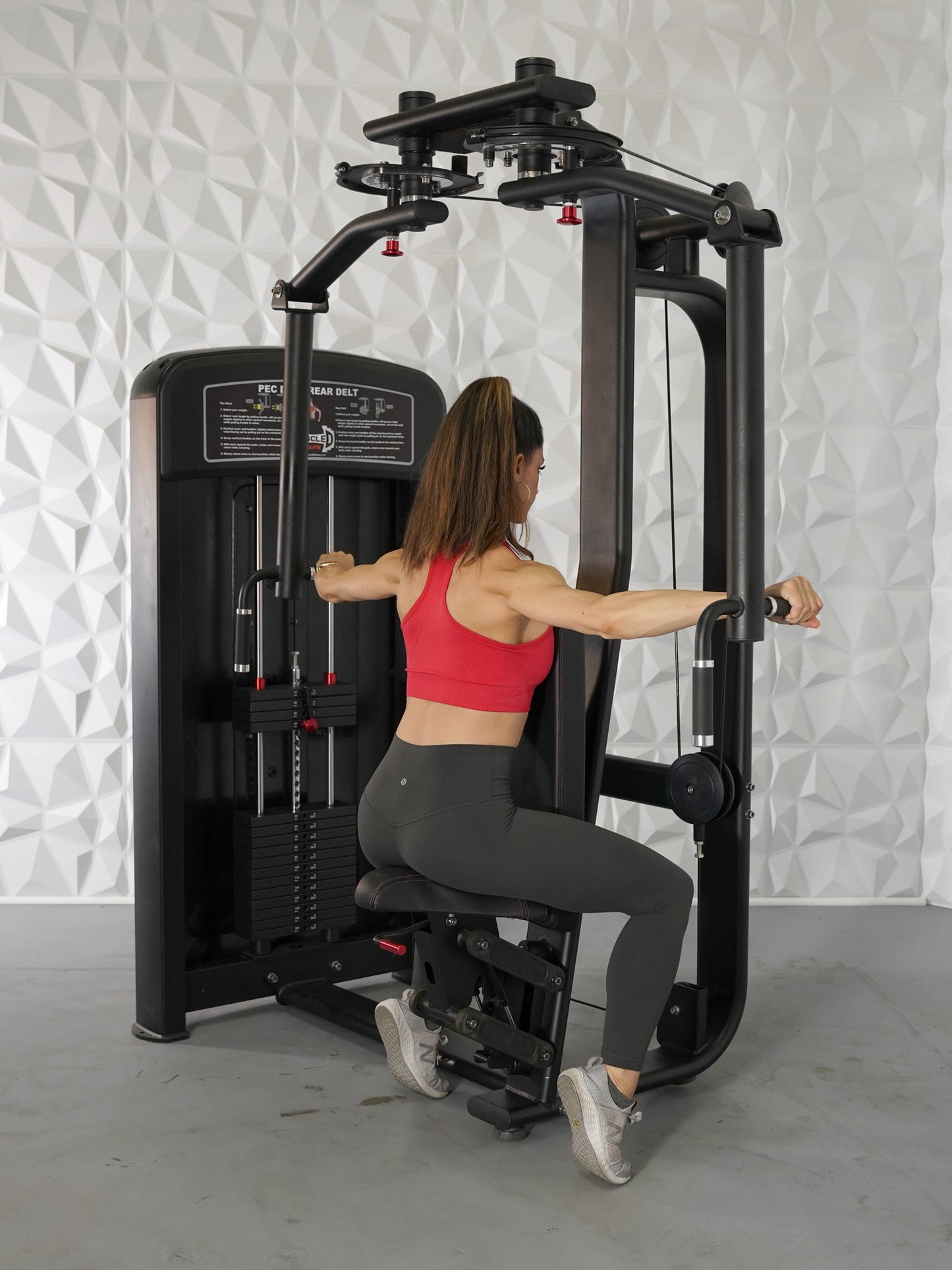 Elite Selectorized Pec Deck/Rear Delt - Commercial Adjustable Seated Pin Selectorized Pec Fly Rear Delt Workout