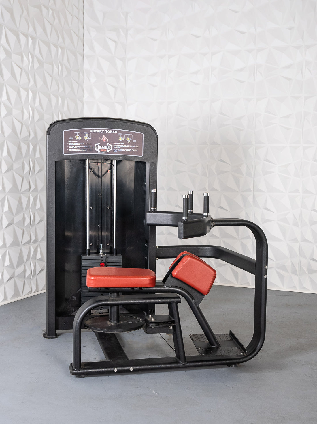 Elite Selectorized Rotary Torso - Commercial Adjustable Seated Pin Selectorized Oblique Trainer Rotary Torso Workout