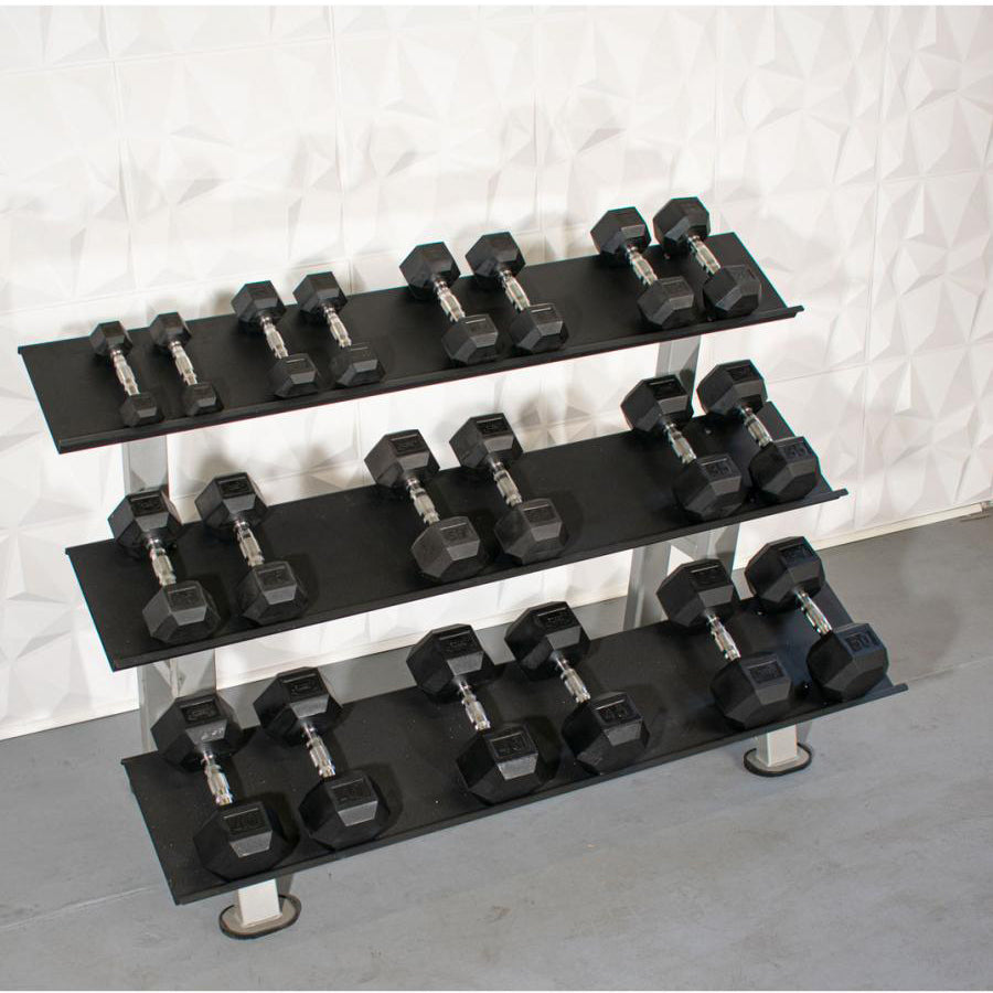 Rubber Hex Dumbbell Set - Rubber Dumbbell Weight Sets