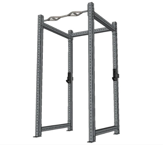 TGrip Commercial 4 Post Rack - 3x3 Steel - Functional Multi-Grip Pull-Up - Sandwich Style J-Hooks