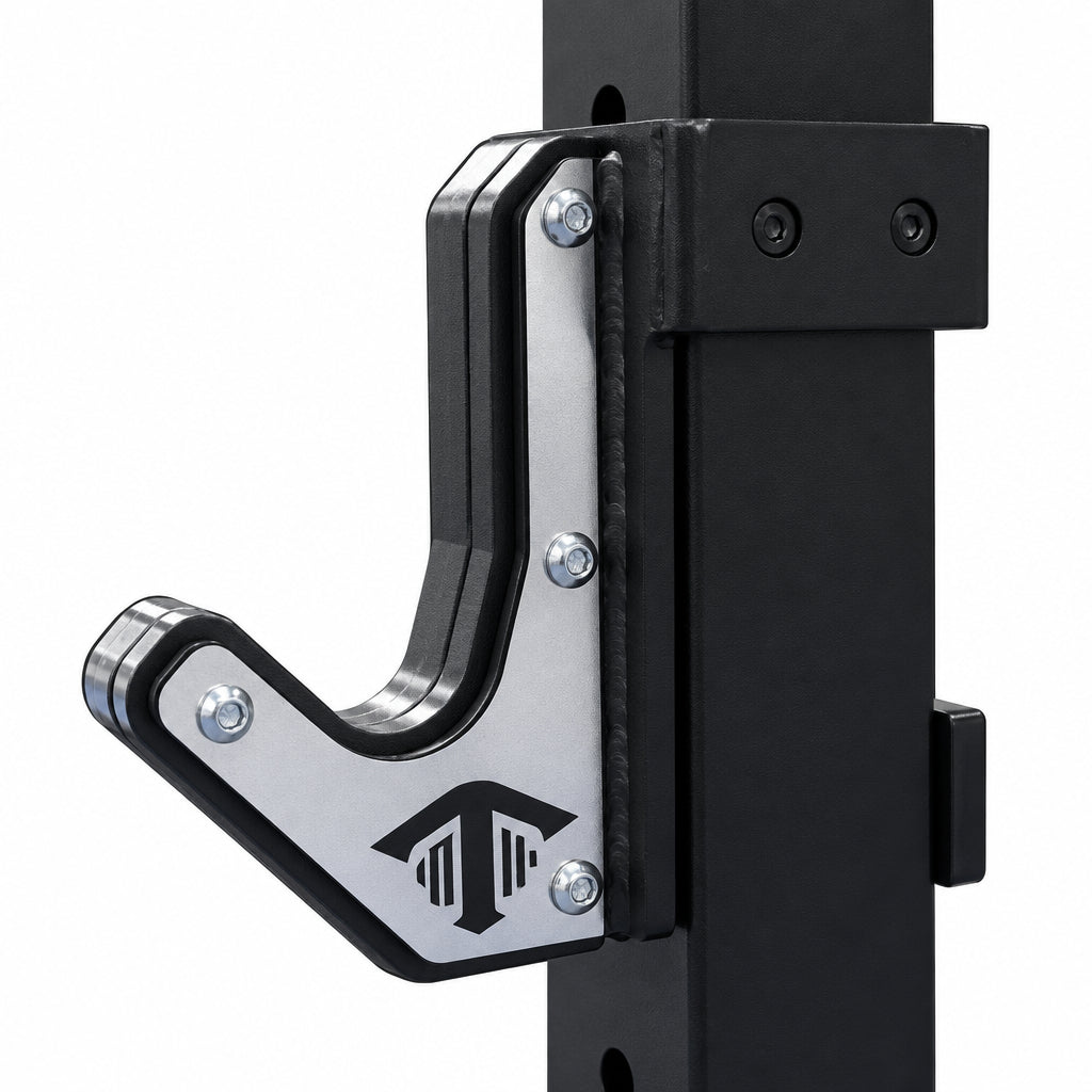 TGrip Commercial 4' Wall Mount Rig - 3x3 Steel - Functional Multi-Grip Pull-Up - Sandwich Style J-Hooks