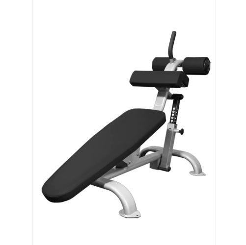 Adjustable Decline Bench - Premium Padded Bench Silver/Black
