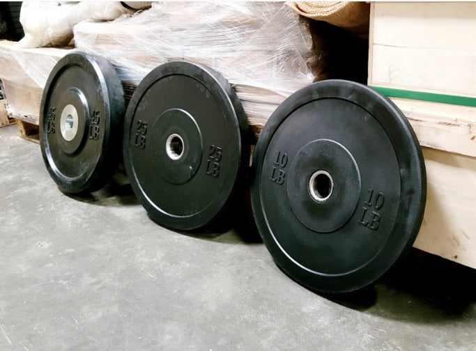 Bumper Plates with Steel Center Hub per Pair - Virgin Rubber