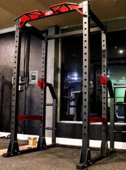 Compact Power Cage - Adjustable Squat Rack Gym Storage Chin up Bar Home Gym
