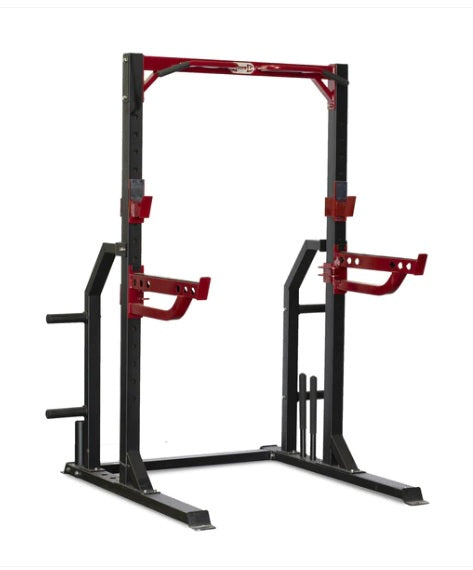 Compact Half Cage - Storage Squat Rack Adjustable Squat and Dip Rack Home Gym Vertical Olympic Bar Storage