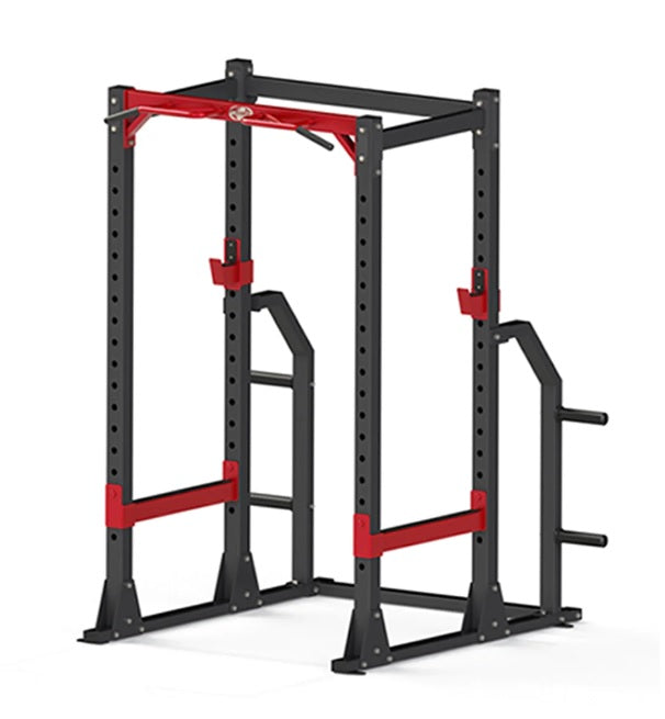 Compact Power Cage Adjustable Squat Rack Gym Storage Chin up Bar Hom TGrip Fitness