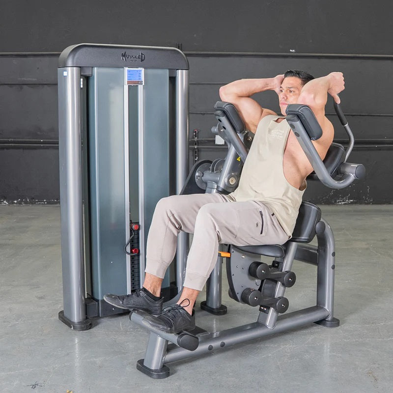 Elite Plus AB Crunch - Commercial Adjustable Seated Pin Selectorized Abdominal Crunch