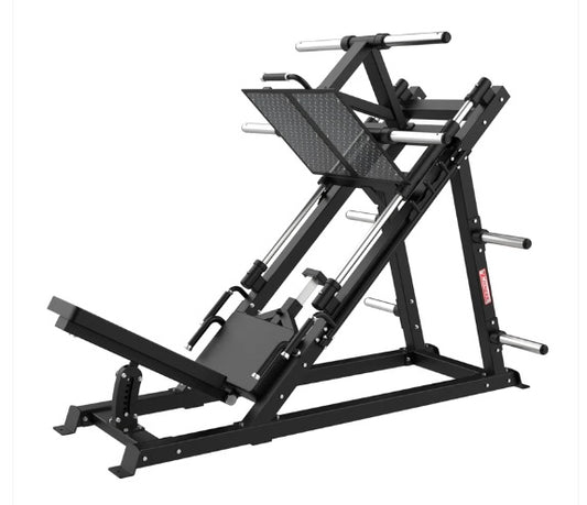 Excel Open Linear Bearing Leg Press - Plate Load - Weight Storage Pegs - Adjustable Seat