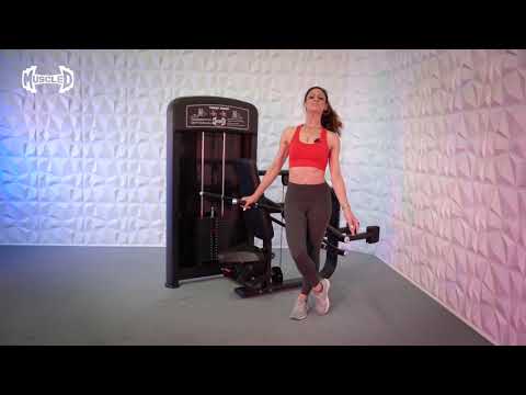 Elite Selectorized Triceps Press - Commercial Adjustable Seated Pin Selectorized Triceps Press Dip Press
