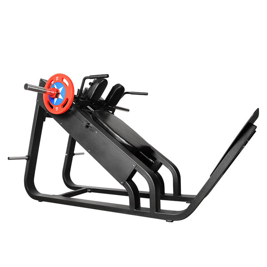 Excel Linear Hack Slide - Plate Load Hack Squat - Weight Storage Pegs - Safety Catch