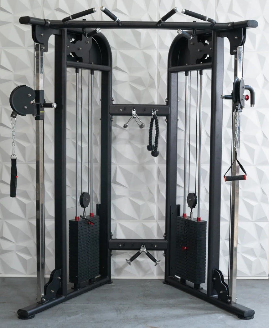Megatron Dual Adjustable Pulley (88" & 95" height) - Functional Pull-Up Bar - Adjustable Height - Selectorized Weight Adjustment