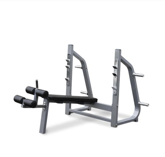Olympic Decline Bench - 11 Gauge Steel - Commercial Upholstery - Weight Storage Pegs