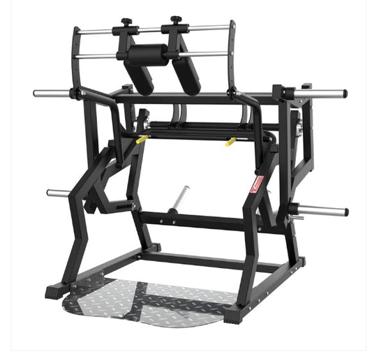 Excel Power Hack Squat - Plate Load Heavy Squat Machine - Weight Storage Pegs - Safety Stop