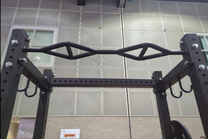 TGrip Commercial Half Rack - 3x3 Steel - Functional Multi-Grip Pull-Up - Bar & Plate Storage - J-Hooks