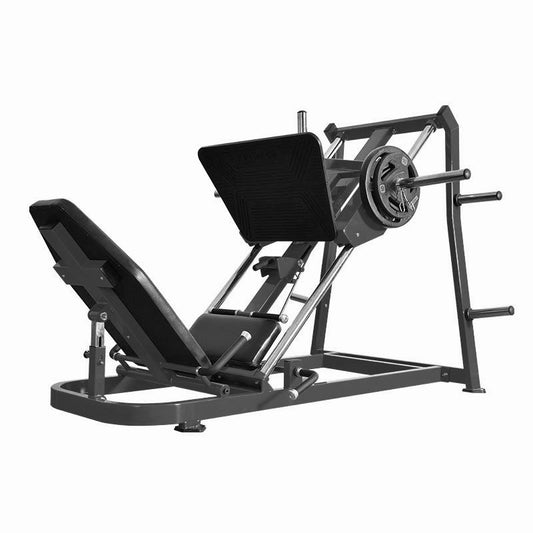 Excel Roller Bearing Leg Press - Plate Load - Weight Storage Pegs - Adjustable Back Pad