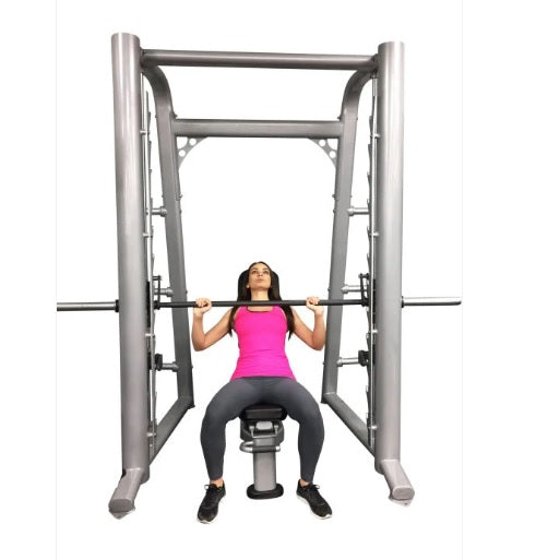 Smith Machine (85" & 93") - Commercial Grade Smith Machine Plate Storage Black Silver