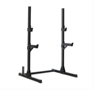 Compact Squat Stand - Adjustable Safety Guards Vertical Bar Storage Home Gym