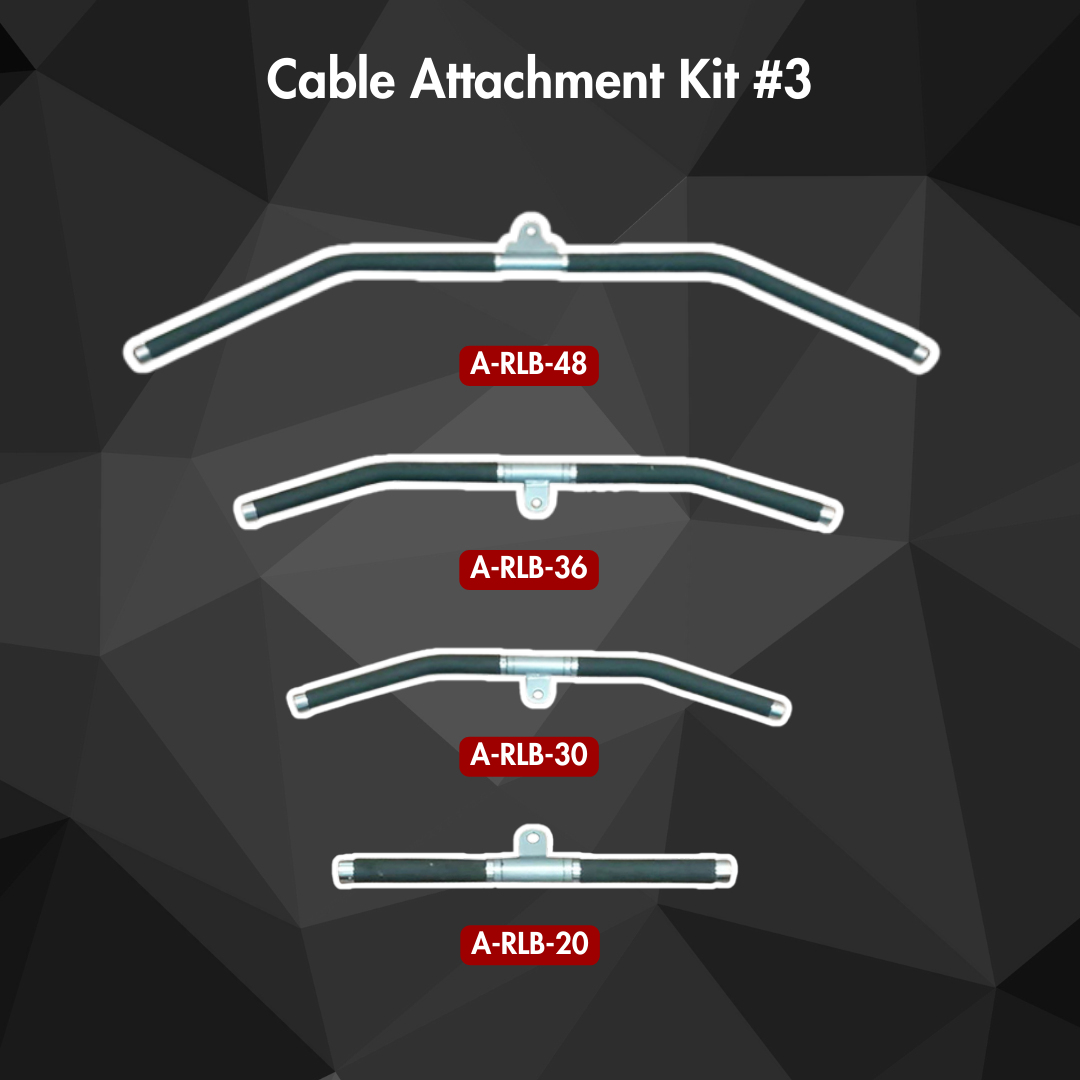 Rotating Lat Bar Kit #3 - Cable Attachment - Storage Attachment Set Single Double Hand Grips Lat Bar