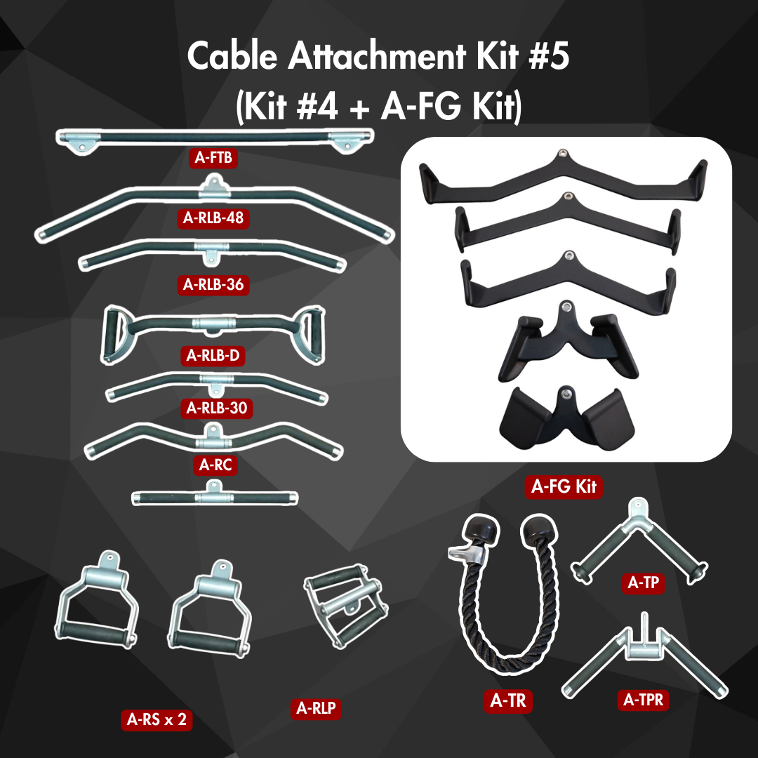 Ultimate Cable Attachment Kit - Cable Attachment Kit #5 - Lat Bar Double Handle Kit