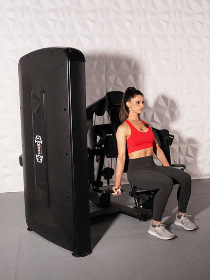 Elite Selectorized Bicep Curl - Commercial Adjustable Seated Pin Selectorized Full Range Biceps Curl