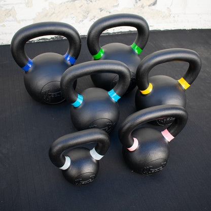 Cast Iron Kettlebells - Quality Handle Design - Heavy Duty Coating