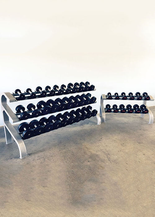 3-Tier Dumbbell Rack - 15 Pairs - Storage - Commercial Grade