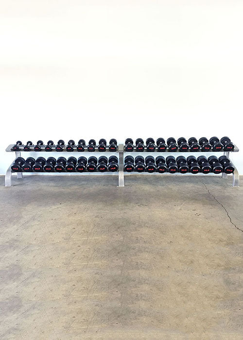 2-Tier Dumbbell Rack - 8 Pairs - Storage - Commercial Grade