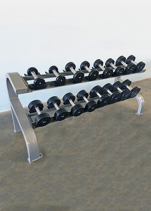 2-Tier Dumbbell Rack - 8 Pairs - Storage - Commercial Grade