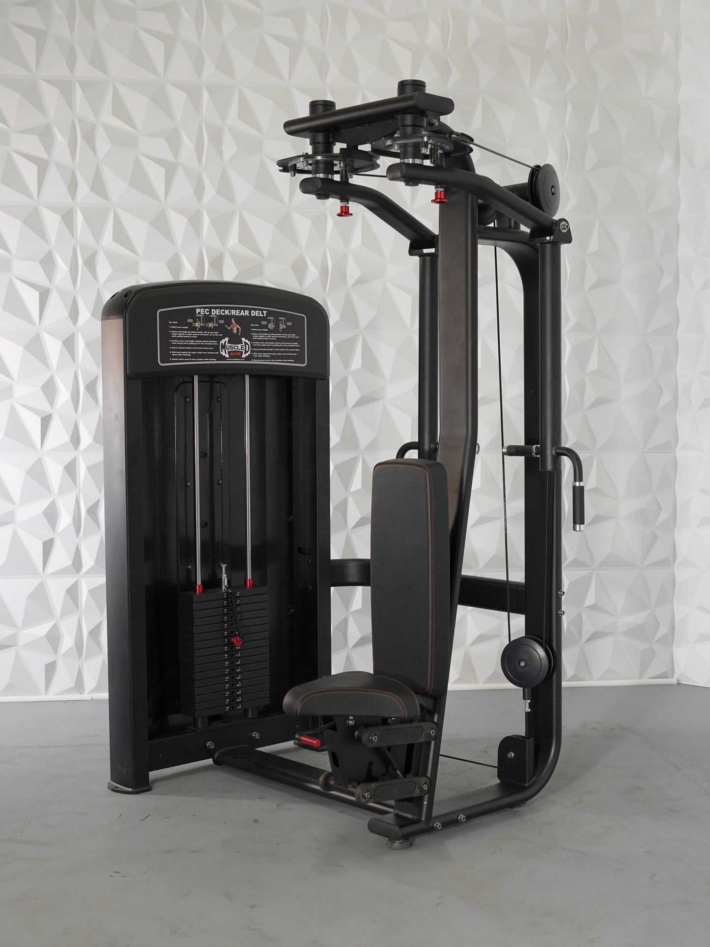 Elite Selectorized Pec Deck/Rear Delt - Commercial Adjustable Seated Pin Selectorized Pec Fly Rear Delt Workout