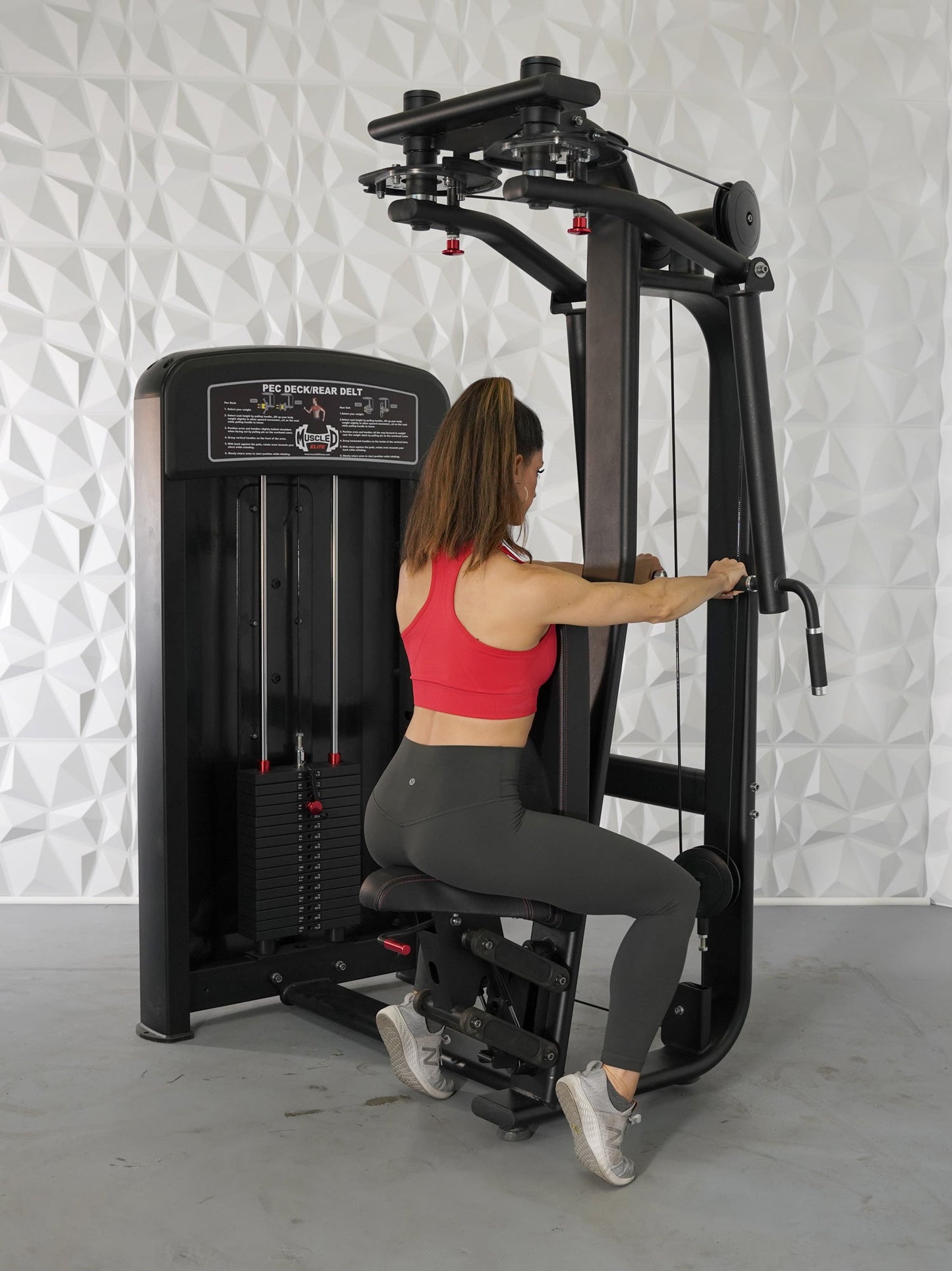 Elite Selectorized Pec Deck/Rear Delt - Commercial Adjustable Seated Pin Selectorized Pec Fly Rear Delt Workout