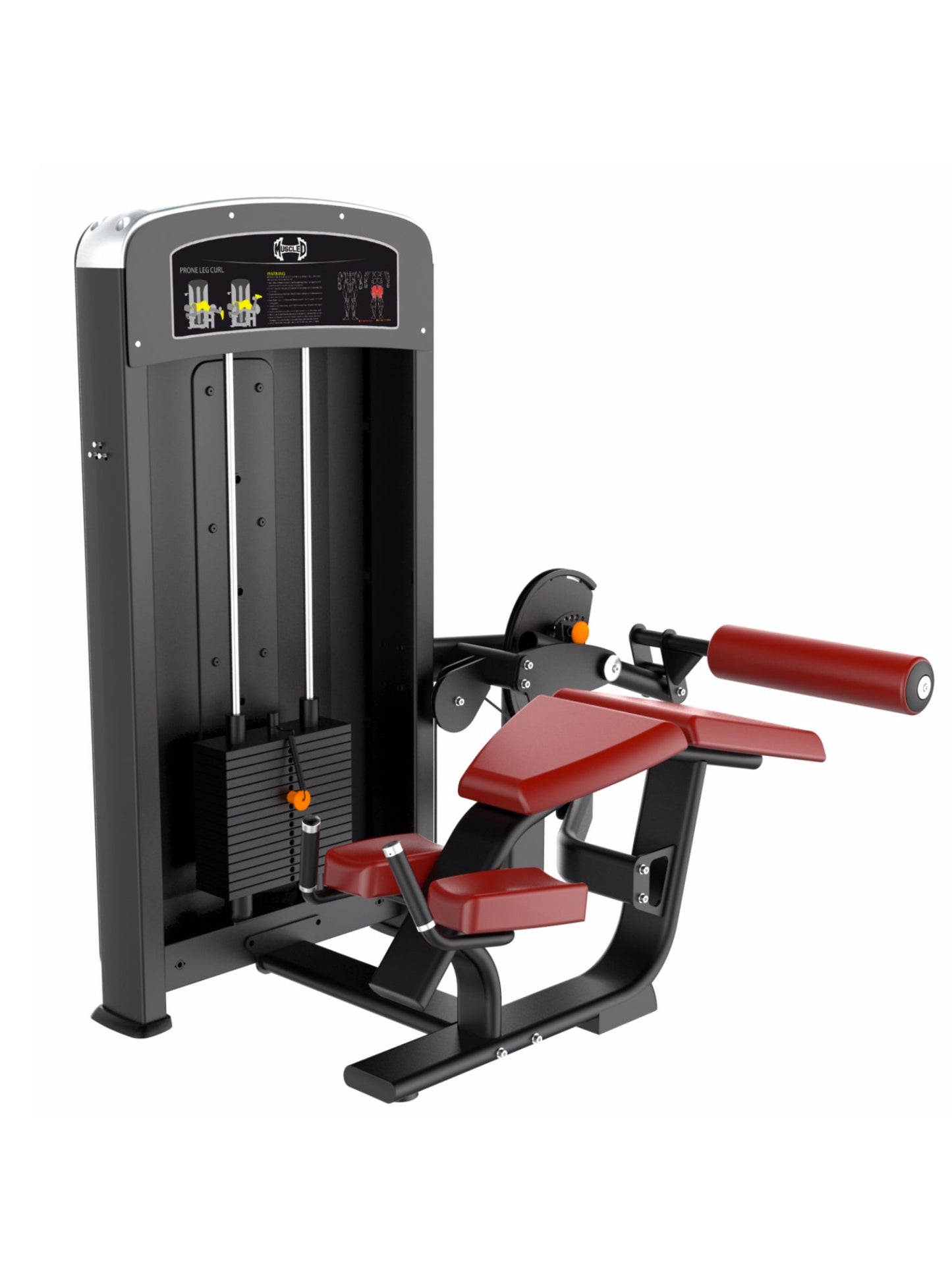 Elite Selectorized Prone Leg Curl - Commercial Adjustable Seated Pin Selectorized Hamstring Workout