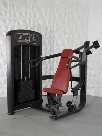 Elite Selectorized Shoulder Press - Commercial Adjustable Seated Pin Selectorized Shoulder Press Traps Shoulder Workout