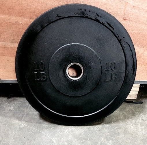 Bumper Plates with Steel Center Hub per Pair  - Virgin Rubber